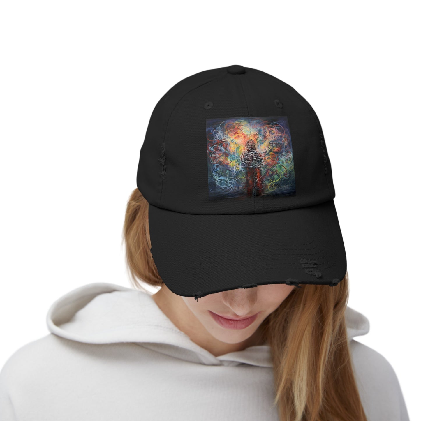 Entangled Thoughts Unisex Distressed Cap